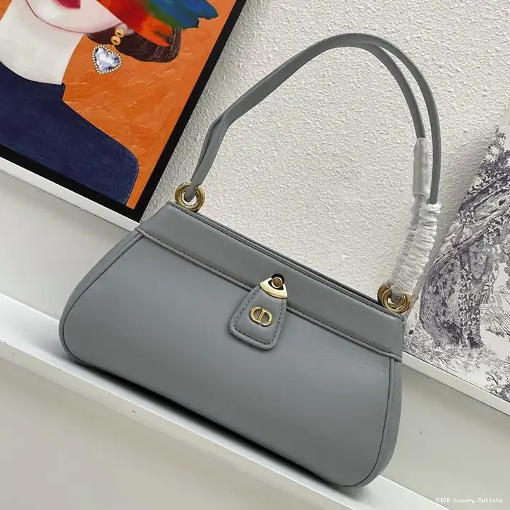 Dior Small Sky Key Blue Box Bag Calfskin 0420 Luxury